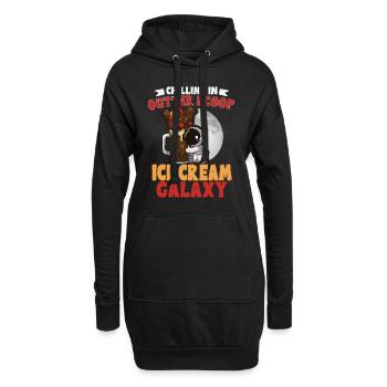 Astronaut Astronomie Sonnensystem Weltraum Kinder - Hoodie-Kleid - Schwarz - Vorne