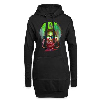 Guinée équatoriale - Sweat-shirt à capuche long Femme - noir - Devant