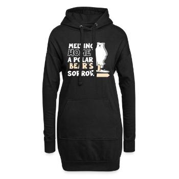 Ours polaire Réchauffement climatique Chasse au phoque dans l’Arctique - Sweat-shirt à capuche long Femme - noir - Devant