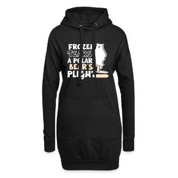 Ours polaire Réchauffement climatique Chasse au phoque dans l’Arctique - Sweat-shirt à capuche long Femme - noir - Devant