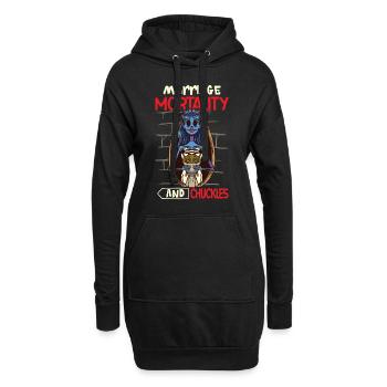 Funny Gothic Goth Wedding Bride Goth Halloween - Hoodie-Kleid - Schwarz - Vorne