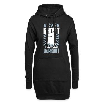Bodybuilding Powerlifting Gewichtheben Fitness - Hoodie-Kleid - Schwarz - Vorne