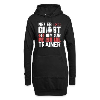 Bodybuilding Powerlifting Gewichtheben Fitness - Hoodie-Kleid - Schwarz - Vorne