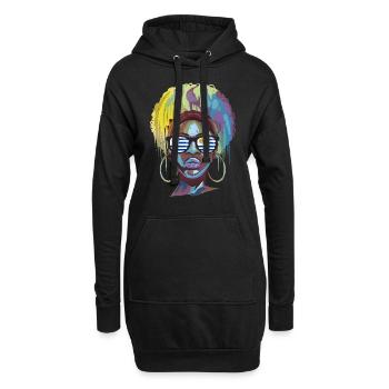 Uruguay - Hoodie-Kleid - Schwarz - Vorne