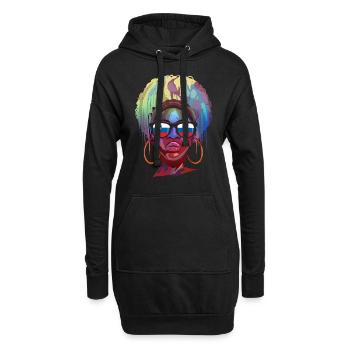 Slowenien - Hoodie-Kleid - Schwarz - Vorne