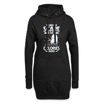 Bodybuilding Powerlifting Gewichtheben Fitness - Hoodie-Kleid - Schwarz - Vorne