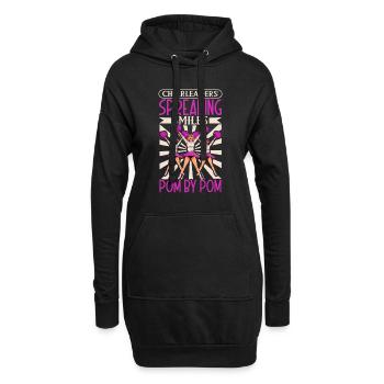 Tenue de pom-pom girl - Sweat-shirt à capuche long Femme - noir - Devant