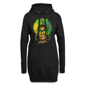 Guyane française - Sweat-shirt à capuche long Femme - noir - Devant