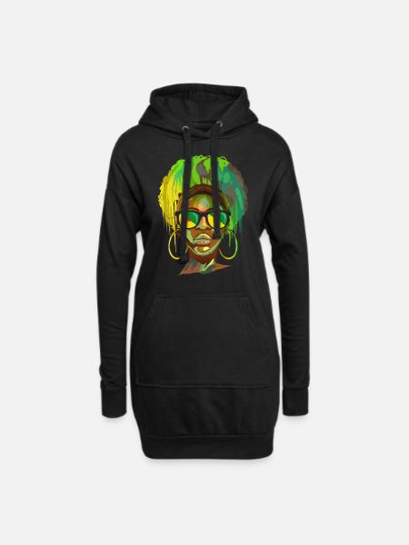 Guyane française - Sweat-shirt à capuche long Femme - noir