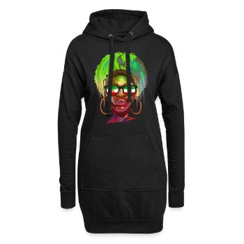Persien - Hoodie-Kleid - Schwarz - Vorne
