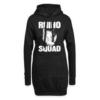 Rhino Squad Zoologe - Hoodie-Kleid - Schwarz - Vorne