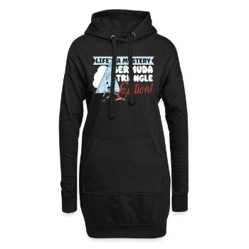 Mystérieuses disparitions forcées dans le Triangle des Bermudes - Sweat-shirt à capuche long Femme - noir - Devant