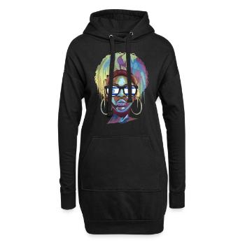 Israël - Sweat-shirt à capuche long Femme - noir - Devant