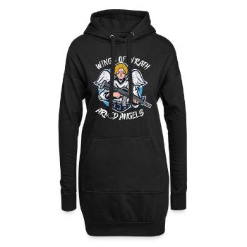 Wütender Engel Christentum Gott Jesus Rächende - Hoodie-Kleid - Schwarz - Vorne