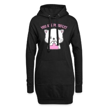 You Are Purrfect Katze Groomer - Hoodie-Kleid - Schwarz - Vorne