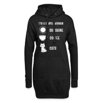 I'm A Simple Woman Haustiersitter - Hoodie-Kleid - Schwarz - Vorne