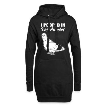 Lustige Taube Vogelbeobachter - Hoodie-Kleid - Schwarz - Vorne
