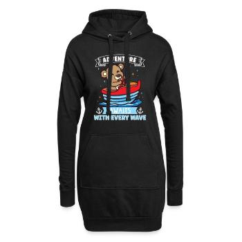 Boating Dad Boat Captain Pontoon Sailor Cruising - Hoodie-Kleid - Schwarz - Vorne