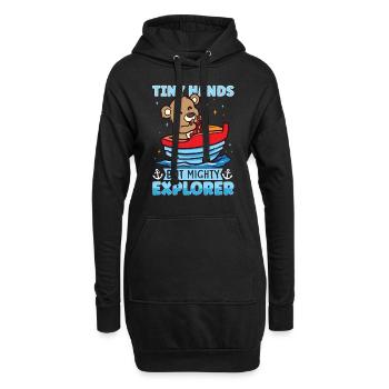 Bateau papa Capitaine Pontoon Sailor Croisière - Sweat-shirt à capuche long Femme - noir - Devant