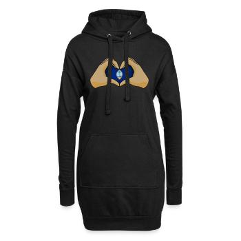 Guam - Sweat-shirt à capuche long Femme - noir - Devant
