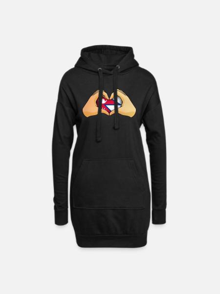 Nepal - Hoodie-Kleid - Schwarz