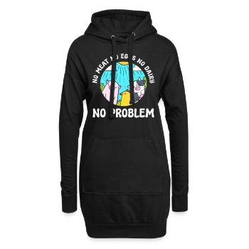 Tierliebhaber Veganer Aktivist - Hoodie-Kleid - Schwarz - Vorne
