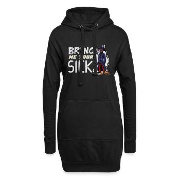 Gruseliger Halloween-horror-seuchendoktor - Hoodie-Kleid - Schwarz - Vorne