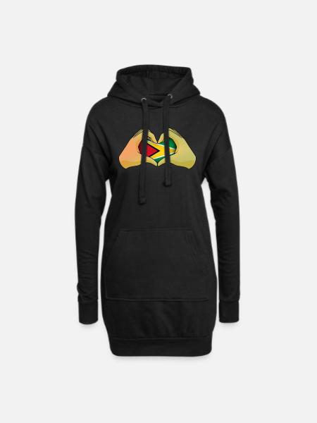 Guyana - Sweat-shirt à capuche long Femme - noir