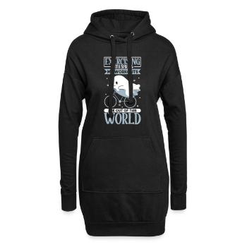 Bodybuilding Powerlifting Gewichtheben Fitness - Hoodie-Kleid - Schwarz - Vorne