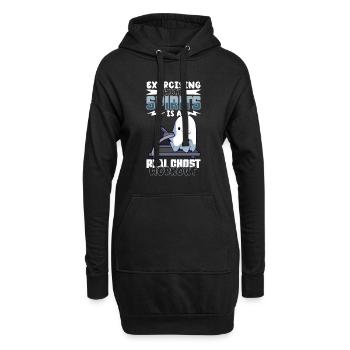 Bodybuilding Powerlifting Gewichtheben Fitness - Hoodie-Kleid - Schwarz - Vorne
