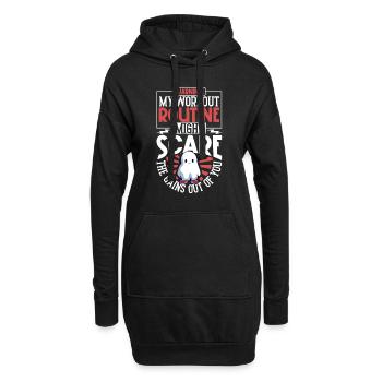 Bodybuilding Powerlifting Gewichtheben Fitness - Hoodie-Kleid - Schwarz - Vorne