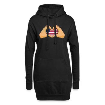 Liberia - Hoodie-Kleid - Schwarz - Vorne