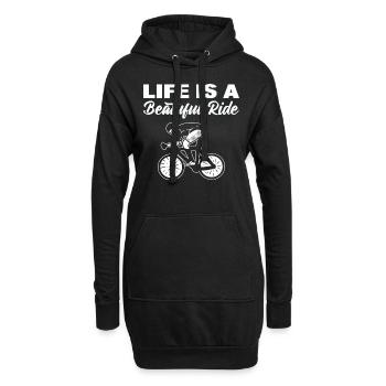 Life Is A Beautiful Ride Biker - Hoodie-Kleid - Schwarz - Vorne