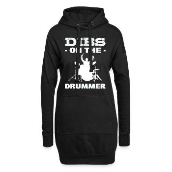 Dibs On The Drummer Schlagzeuger - Hoodie-Kleid - Schwarz - Vorne