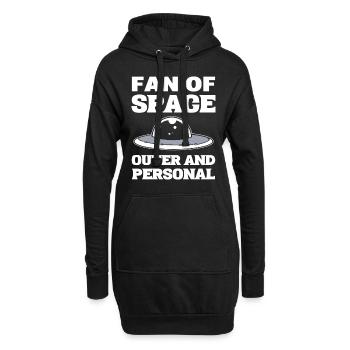 Fan Of Space Both Outer And Personal Raumfahrer - Hoodie-Kleid - Schwarz - Vorne
