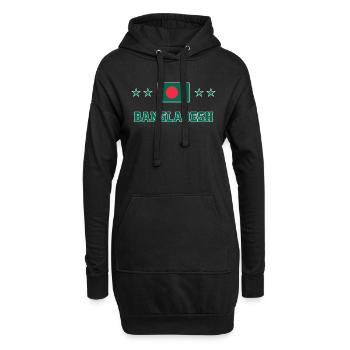 Bangladesh - Sweat-shirt à capuche long Femme - noir - Devant