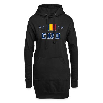 Tschad - Hoodie-Kleid - Schwarz - Vorne