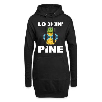 Ananas Wortspiele Fruchtbar - Hoodie-Kleid - Schwarz - Vorne