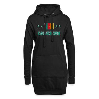 Kamerun - Hoodie-Kleid - Schwarz - Vorne