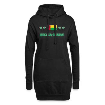 Guinée-Bissau - Sweat-shirt à capuche long Femme - noir - Devant