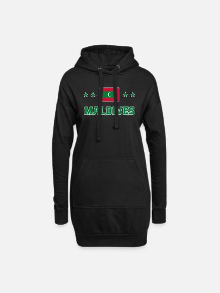 Malediven - Hoodie-Kleid - Schwarz