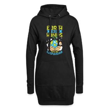 Changement climatique Environnement Jour de la Terre Planète - Sweat-shirt à capuche long Femme - noir - Devant