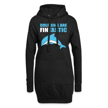 Delfine Liebhaber Delphin Trainer - Hoodie-Kleid - Schwarz - Vorne
