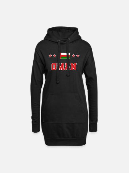 Oman - Hoodie-Kleid - Schwarz