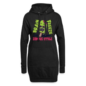 Eiscreme-liebhaber Lustiges Eis Ich Liebe - Hoodie-Kleid - Schwarz - Vorne