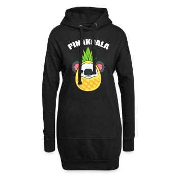 Koala Wortspiele Ananaspflücker - Hoodie-Kleid - Schwarz - Vorne