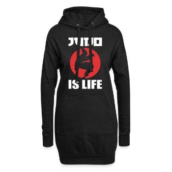 Judo -Kampfkunst Judoka - Hoodie-Kleid - Schwarz - Vorne