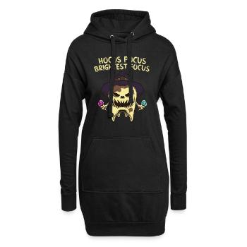 Gruselige Halloween-zähne Gruseliger - Hoodie-Kleid - Schwarz - Vorne