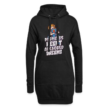 Sirène Queen Sea Royal Ocean Monarque - Sweat-shirt à capuche long Femme - noir - Devant