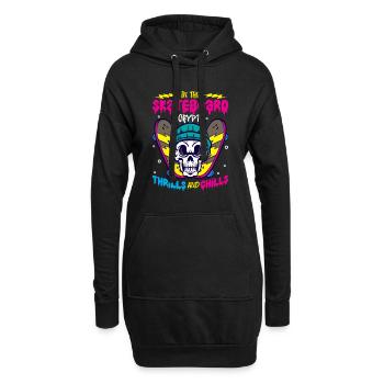 Horror Skateboarder Halloween Skateboard Cadeau - Sweat-shirt à capuche long Femme - noir - Devant